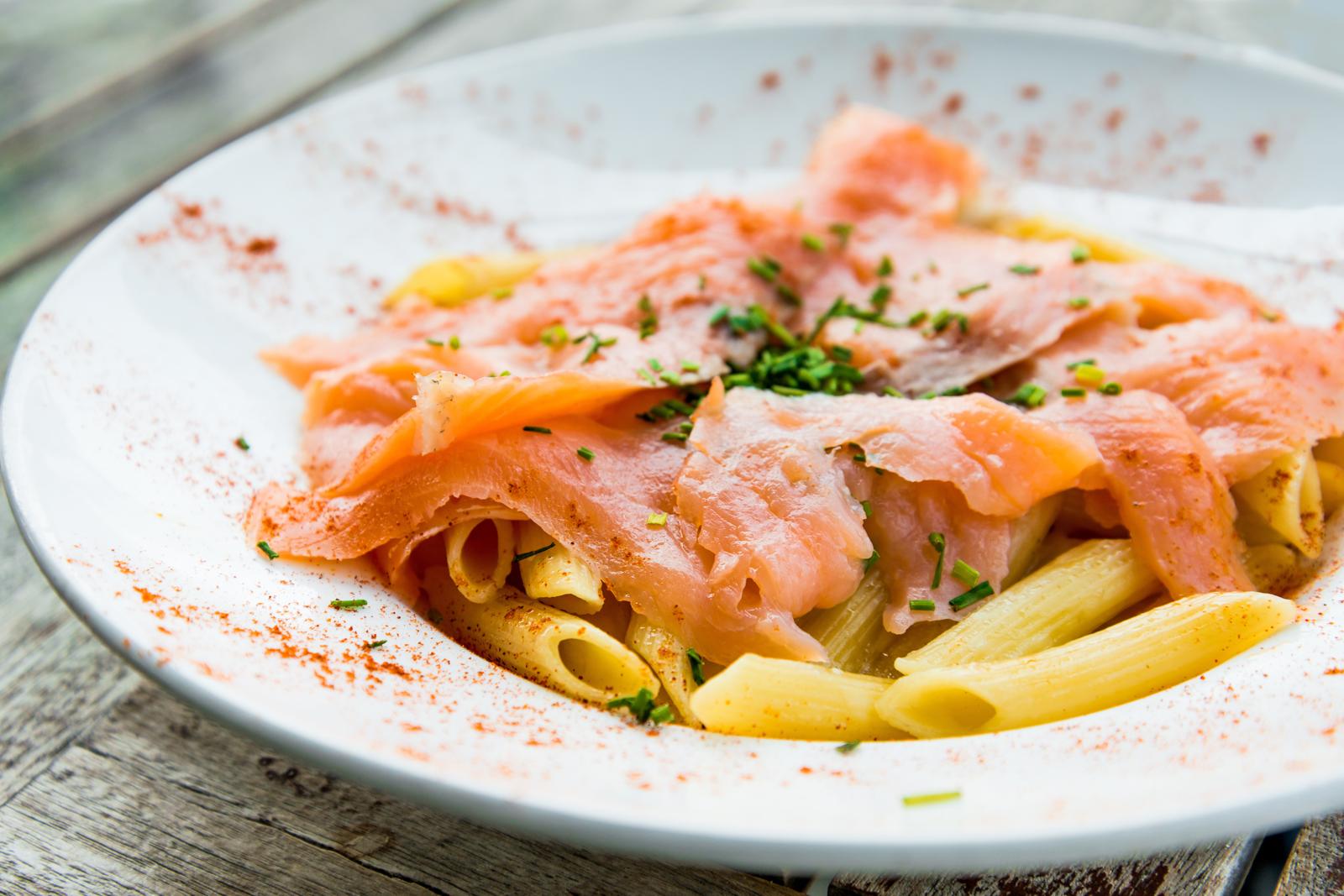 Pasta salmone e pomodorini
