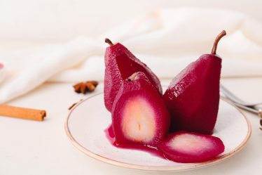 Pere al vino rosso