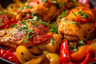 Pollo con peperoni alla romana