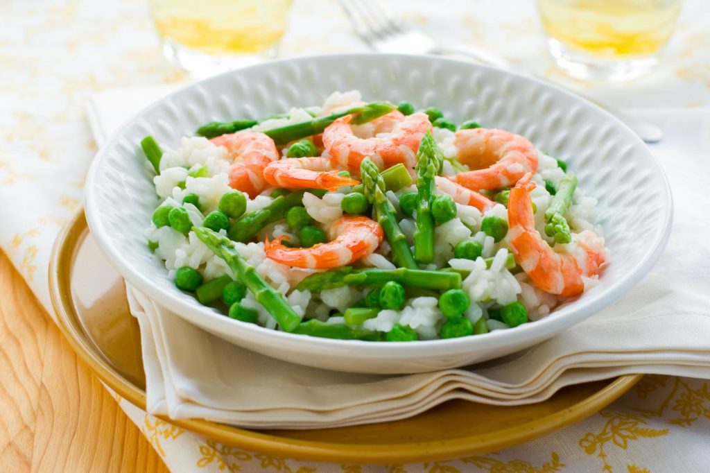 Risotto asparagi e gamberetti