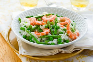 Risotto asparagi e gamberetti