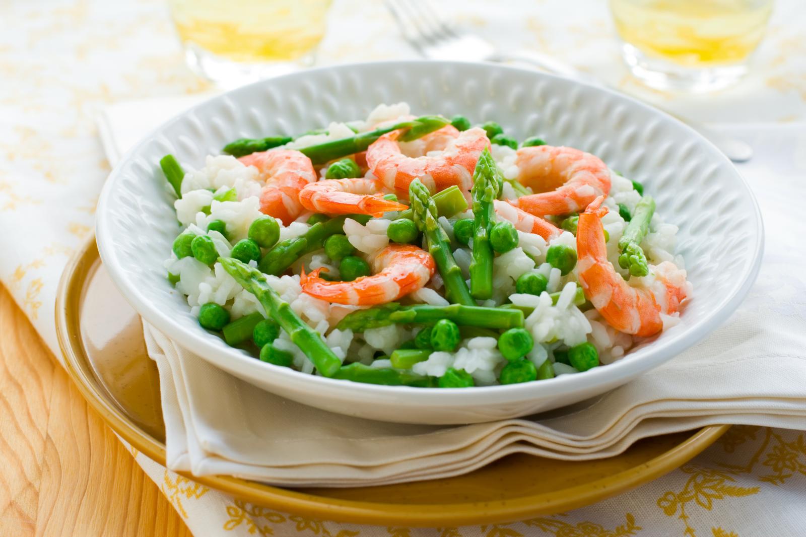 Risotto asparagi e gamberetti
