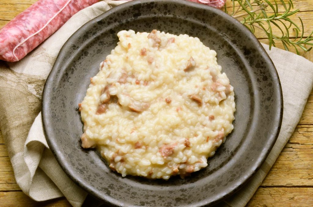 Risotto radicchio e salsiccia