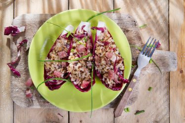 Risotto radicchio e speck