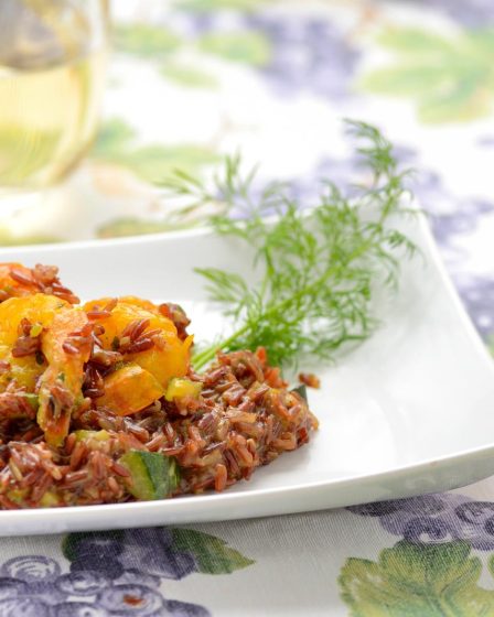 Risotto zucchine e gamberetti