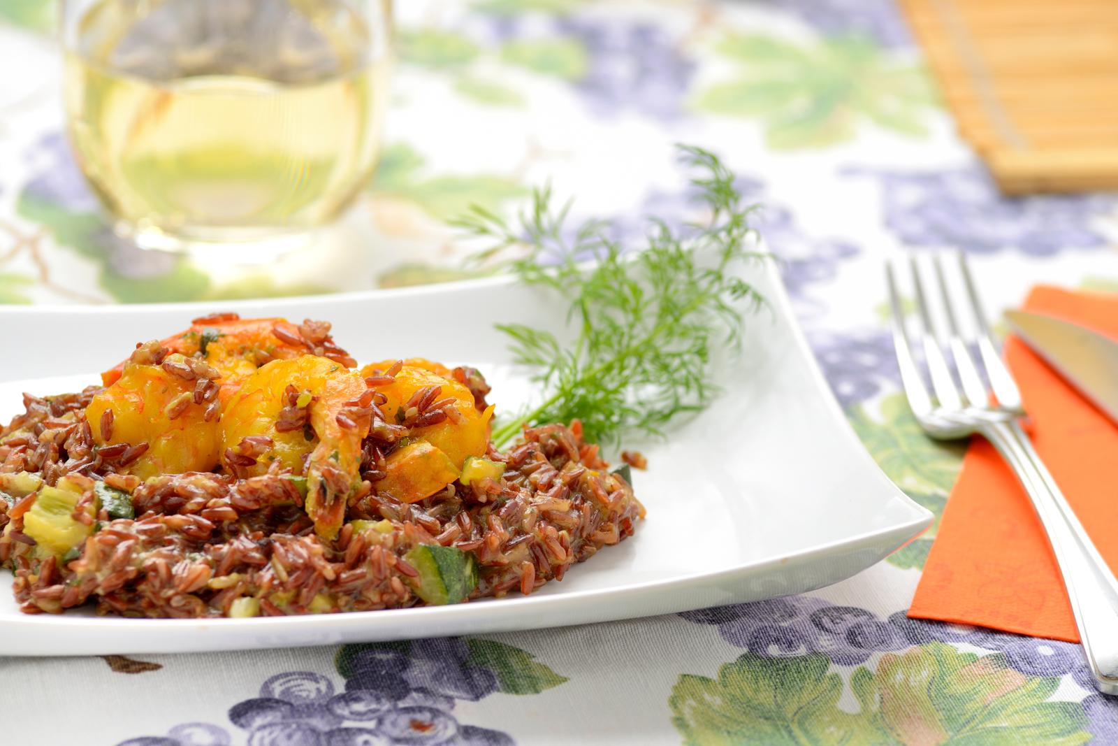 Risotto zucchine e gamberetti