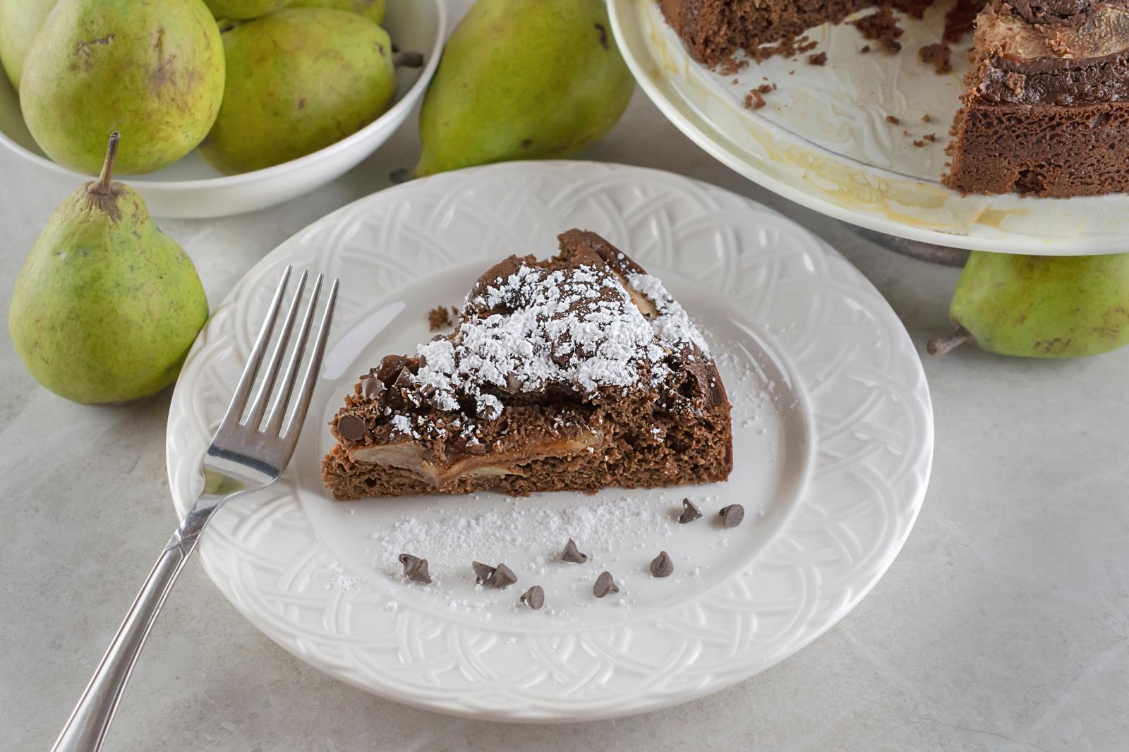 Torta pere e cioccolato